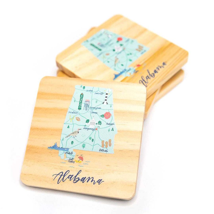 Home Decor Mary Square | Alabama Coaster Set