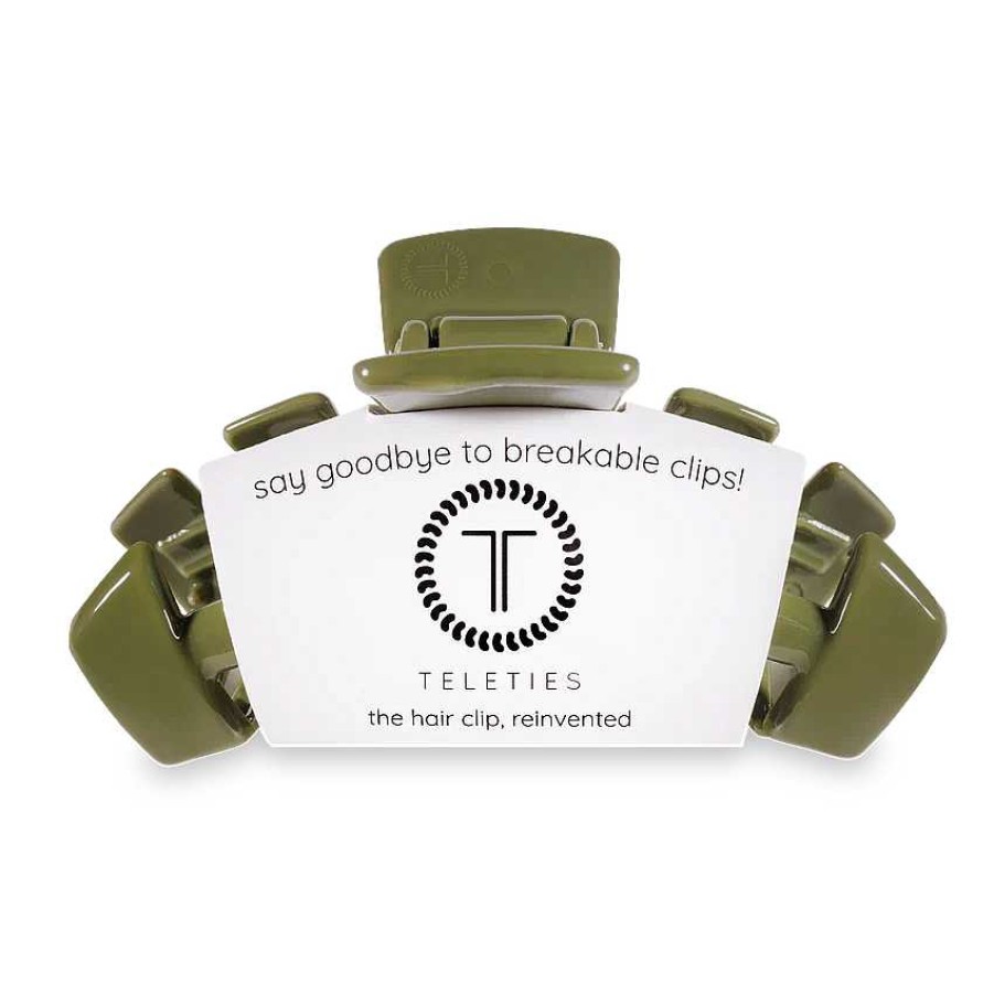 Accessories Teleties Hair Ties & Clips | Large Teleties Claw Clip - Olive