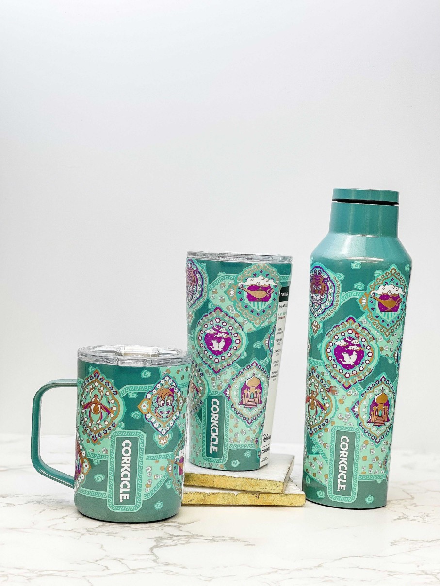 Home Decor Corkcicle | Disney Princess Jasmine 16 Oz Stainless Steel Tumbler By Corkcicle