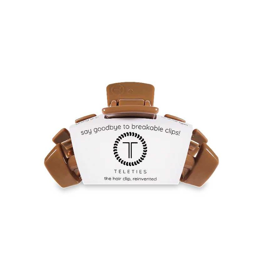 Accessories Teleties Hair Ties & Clips | Tiny Teleties Claw Clip - Caramel