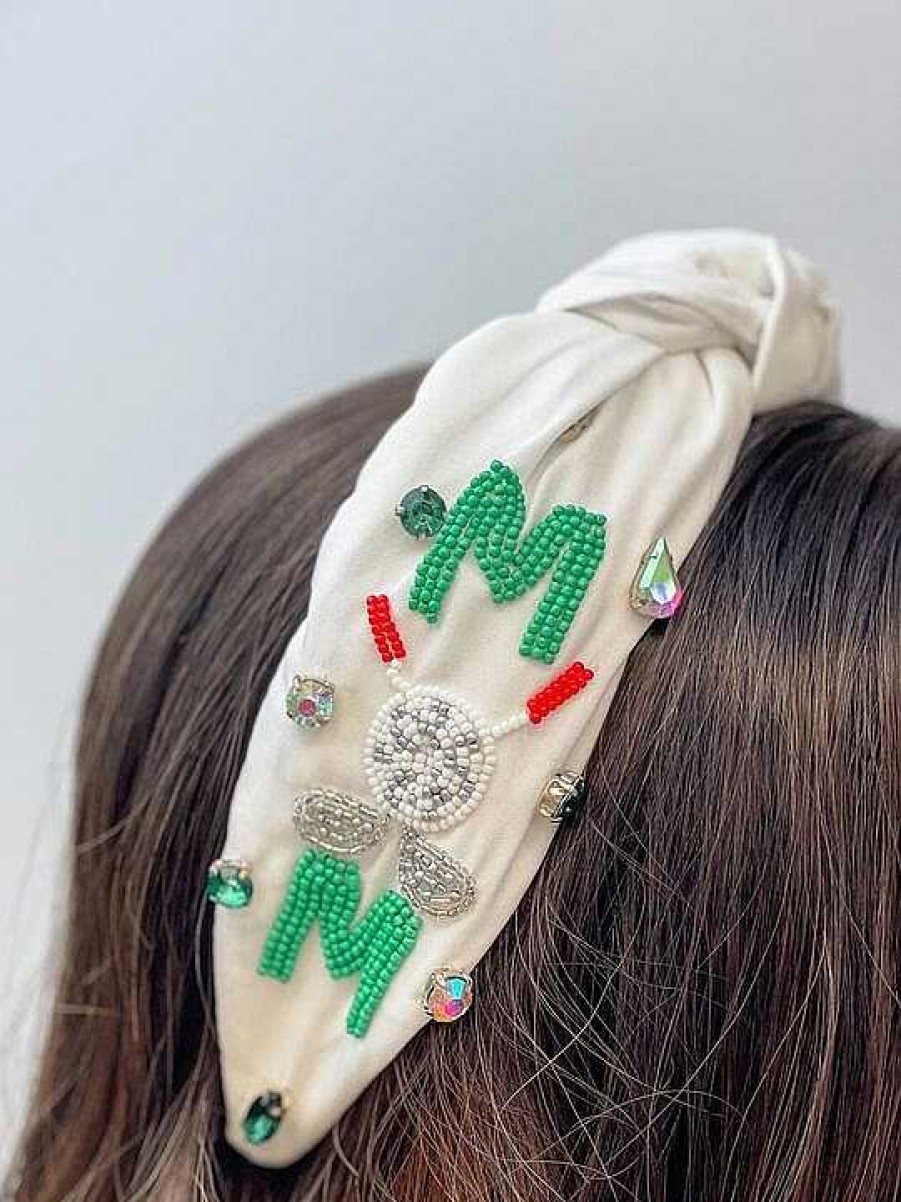 Accessories Prep Obsessed TL Headbands | Golf 'Mom' Embellished Headband