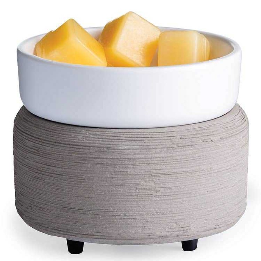 Home Decor Candle Warmers Etc | 2-In-1 Fragrance Warmer - Gray Texture