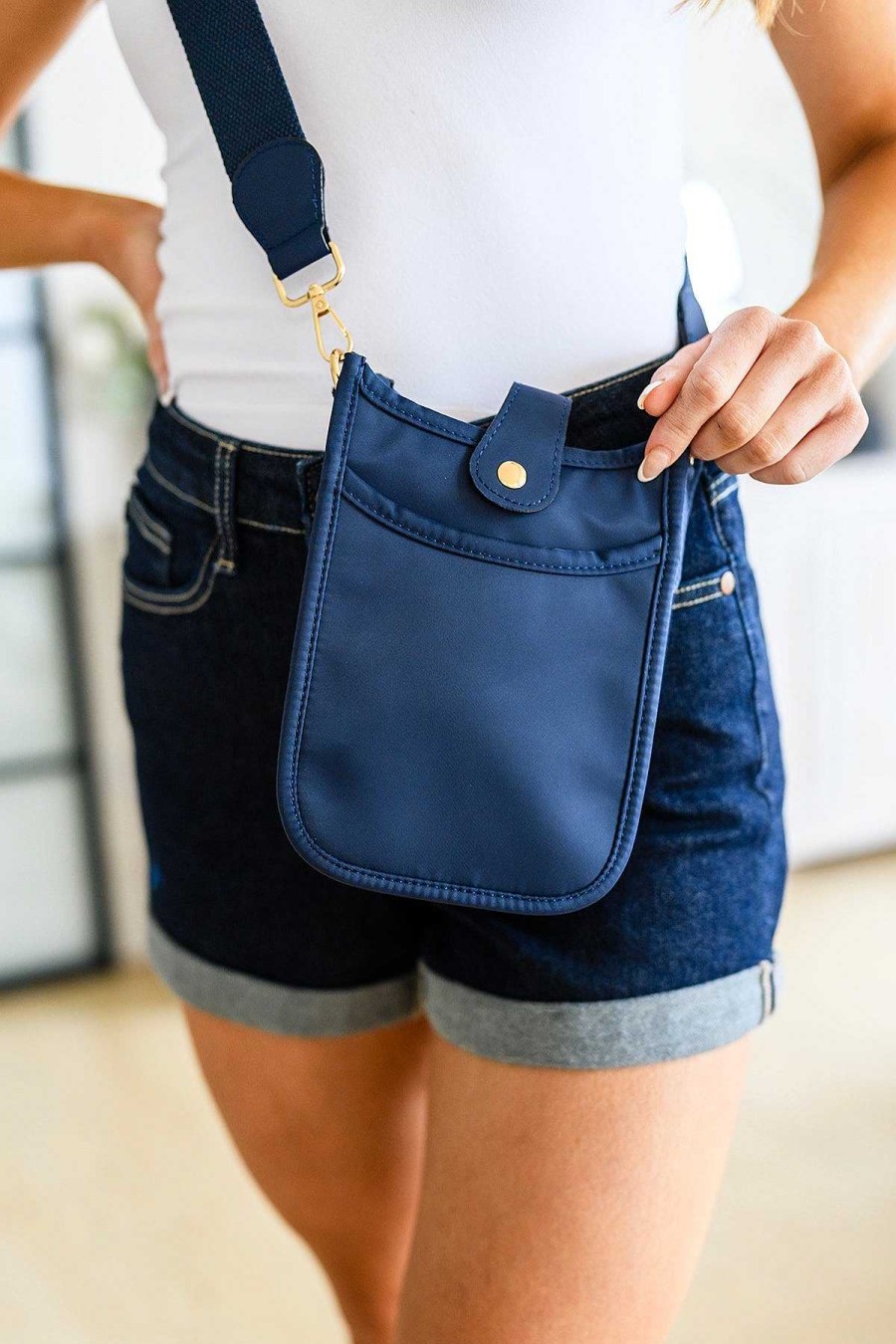 Accessories Ave Shops Crossbody Bags | Millie Mini Nylon Crossbody Bag In Dark Navy