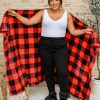 Home Decor Ave Shops | Buffalo Plaid Blanket In Red & Black