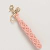 Accessories Spartina Wristlets & Clutches | Pink Macrame Wristlet Keychain By Spartina