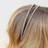 Accessories Prep Obsessed MONT Headbands | Double Rhinestone Headband - Hematite