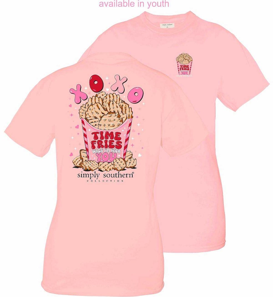 Clothing Simply Southern Short Sleeve | Youth 'Time Fries When I'M With You' Short Sleeve Tee By Simply Southern