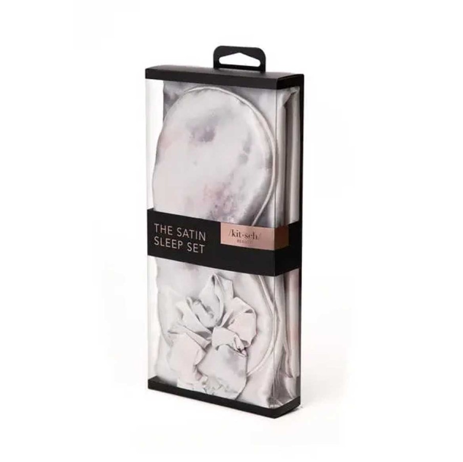 Accessories Kitsch Hair Ties & Clips | Satin Sleep Set - Soft Marble