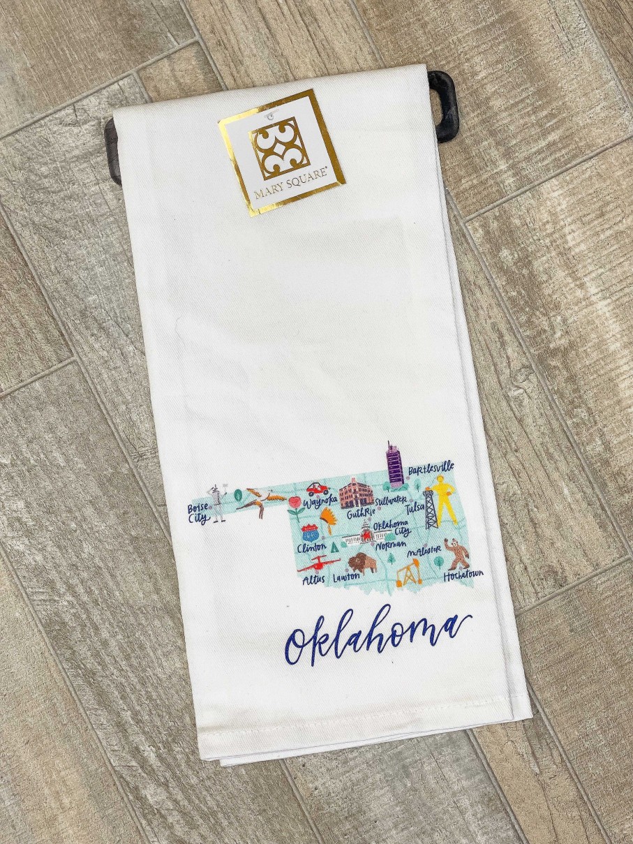 Home Decor Mary Square | Oklahoma Tea Towel