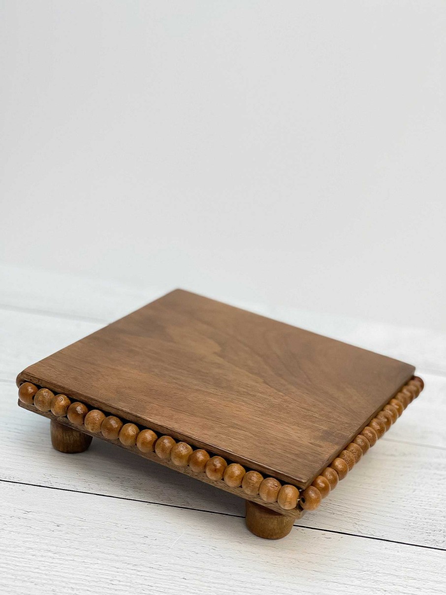 Home Decor Mudpie | Beaded Wood Trivet By Mud Pie