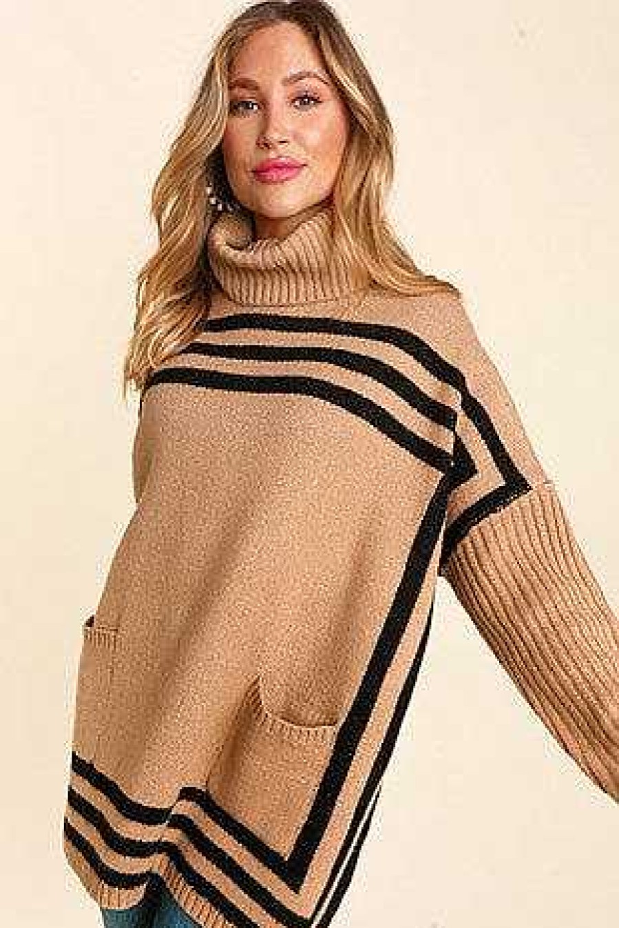 Clothing Haptics Sweaters | Charlotte Turtleneck Sweater In Camel