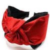 Accessories Prep Obsessed W&T Hair Ties & Clips | Jumbo Puffy Knotted Headbands - Red & Black