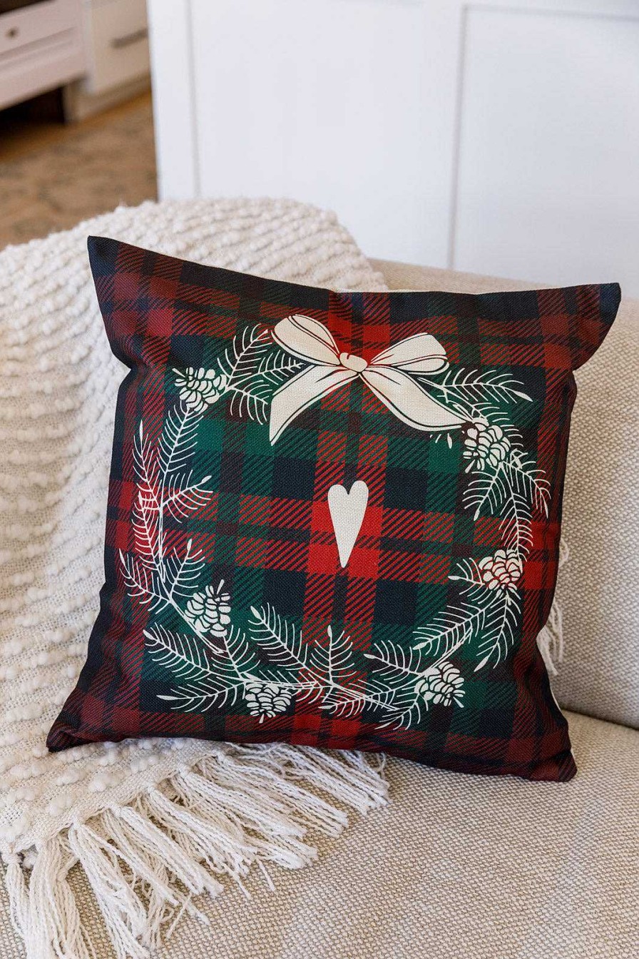 Home Decor LHFourth | Holiday Wreath Pillow Cover (Ships In 1-2 Weeks)