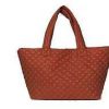 Accessories Prep Obsessed KW Tote Bags | Quilted Tote Bag - Rust