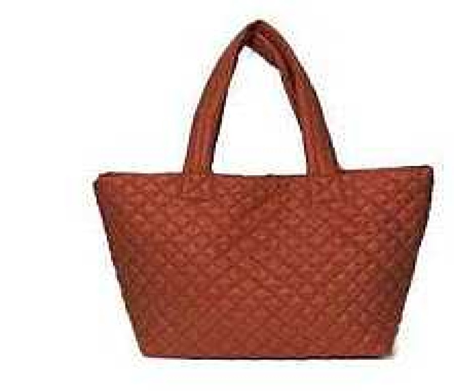 Accessories Prep Obsessed KW Tote Bags | Quilted Tote Bag - Rust