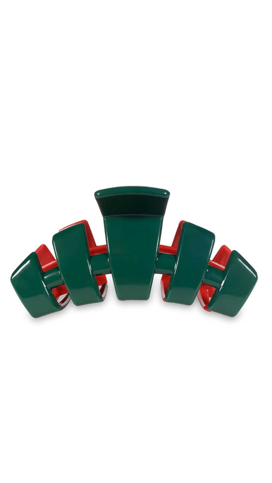 Accessories Teleties Hair Ties & Clips | Large Teleties Claw Clip - Red And Green