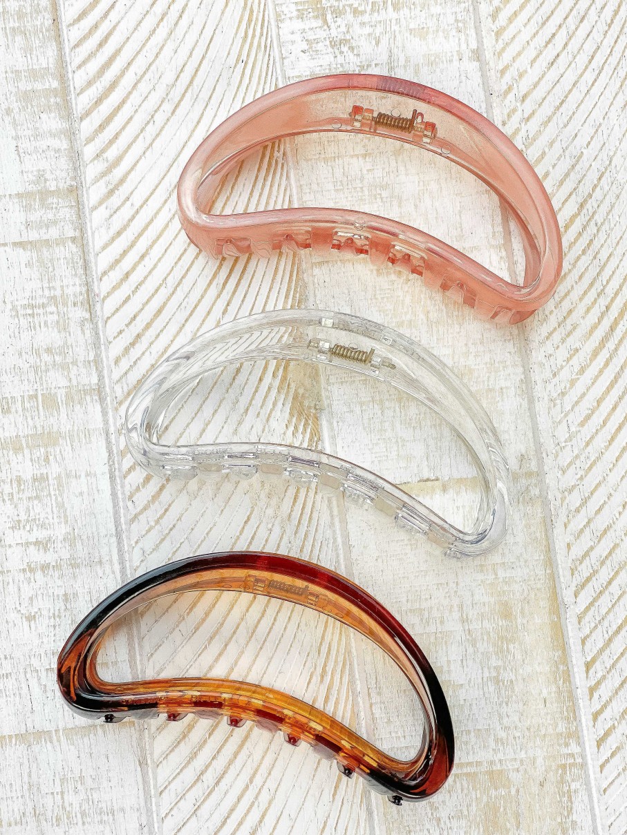 Accessories Prep Obsessed FC Hair Ties & Clips | Half Moon Claw Clip - Tortoise