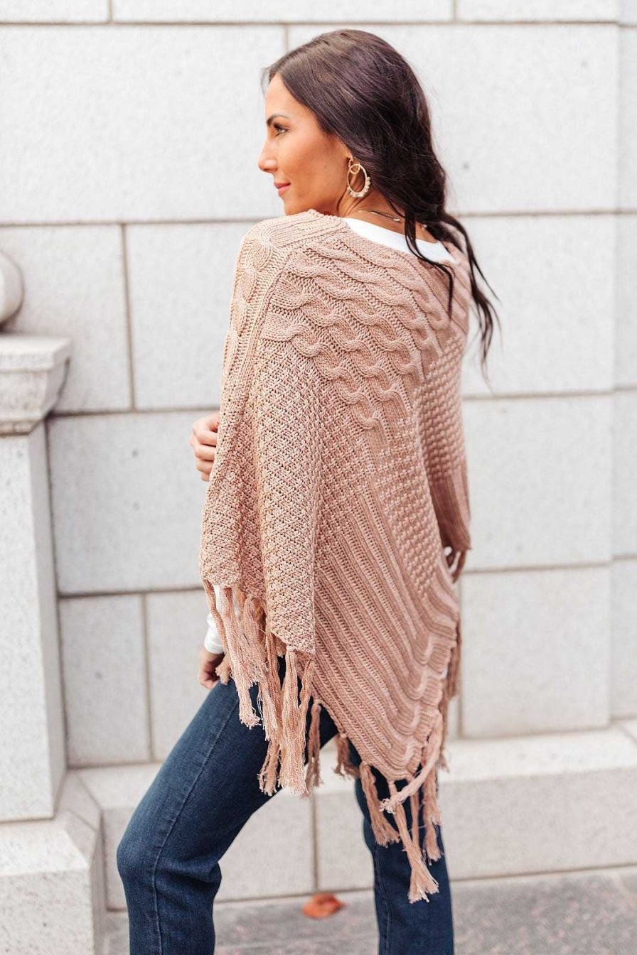 Clothing LHFourth Sweaters | Hanging For The Weekend Poncho In Mocha