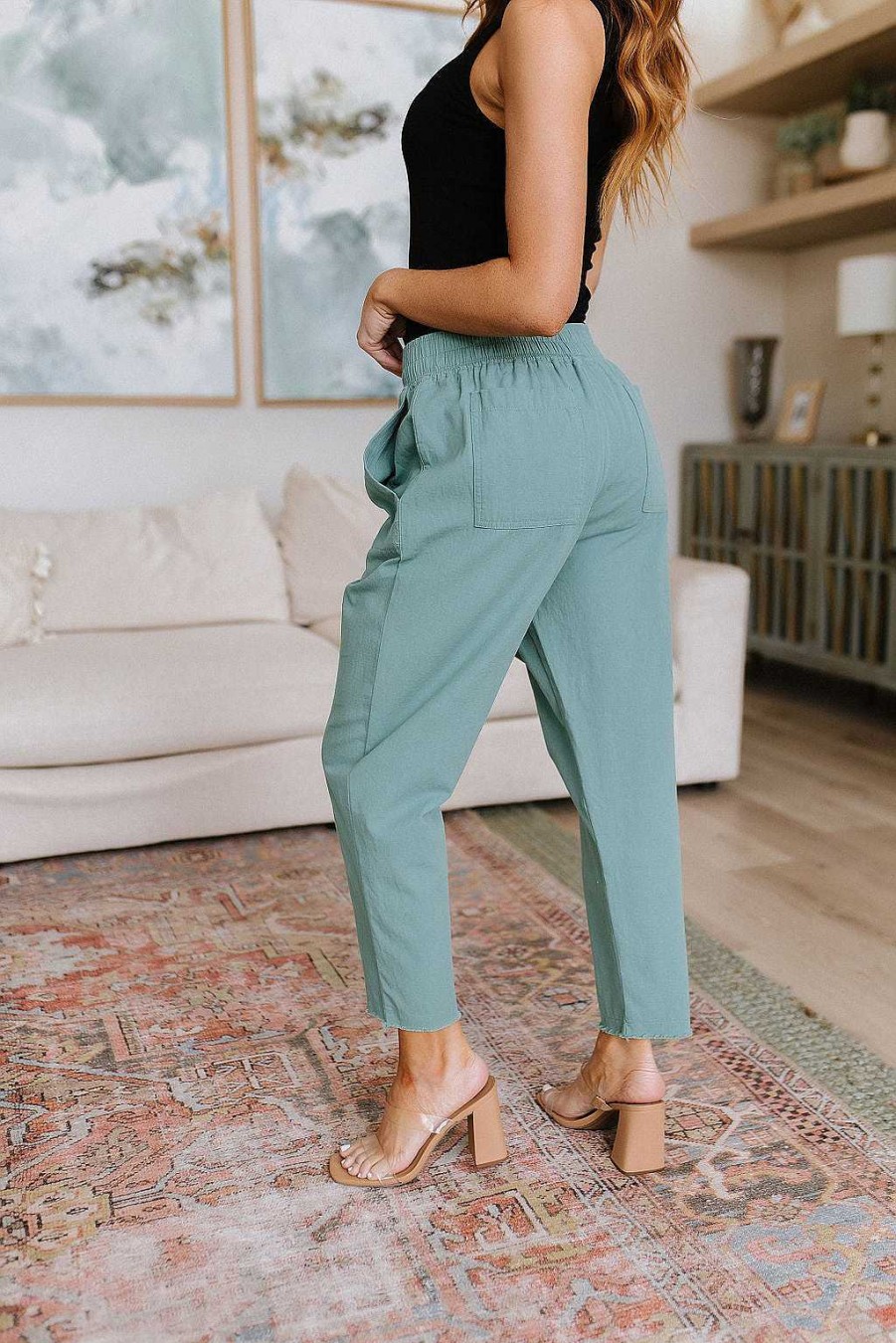 Clothing Ave Shops Denim | Love Me Dearly High Waisted Pants In Jade By Judy Blue