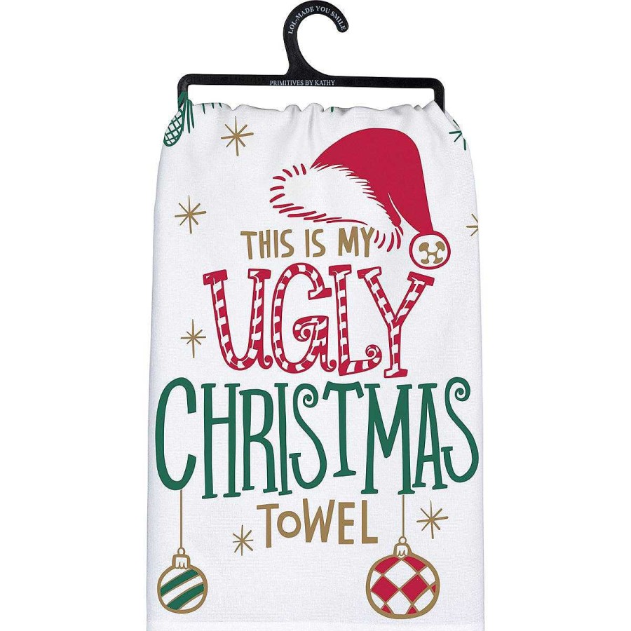 Home Decor Primitives By Kathy | This Is My Ugly Christmas Towel' Kitchen Towel