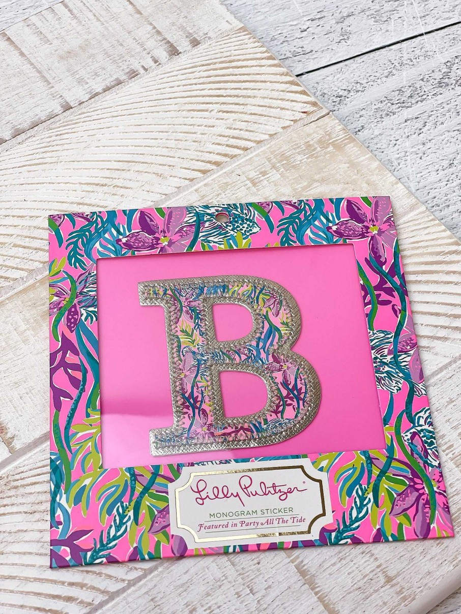 Home Decor Lilly Pulitzer | Printed Monogram Sticker By Lilly Pulitzer - B