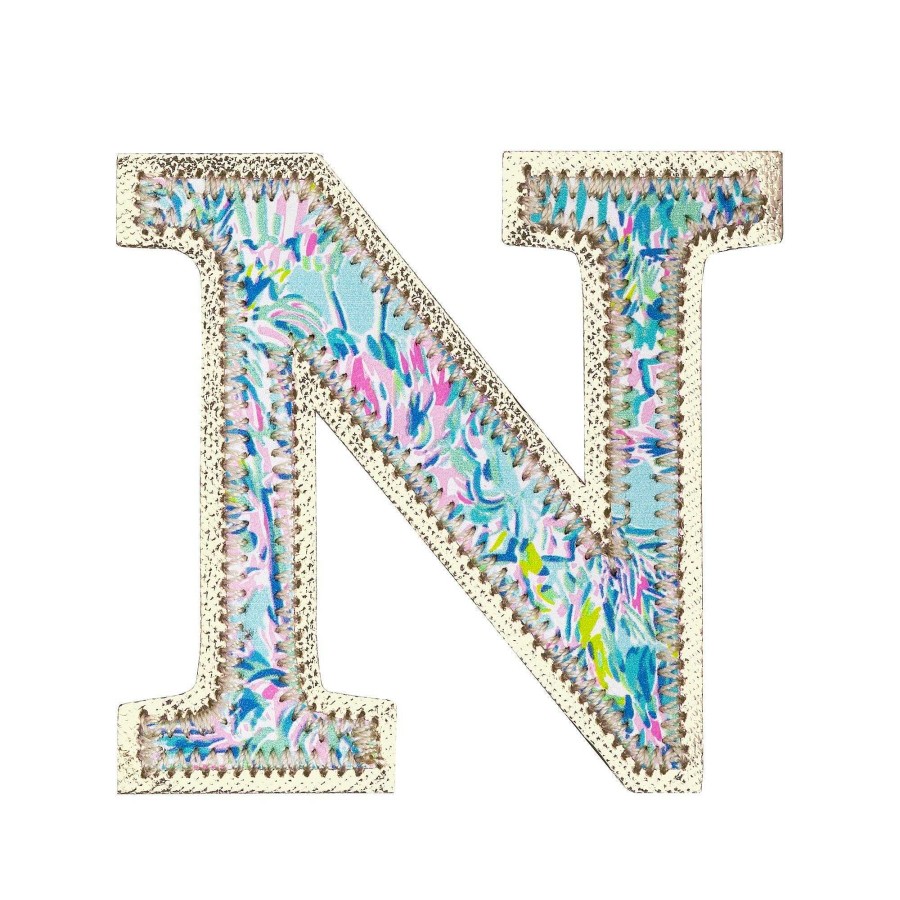 Home Decor Lilly Pulitzer | Printed Monogram Sticker By Lilly Pulitzer - N