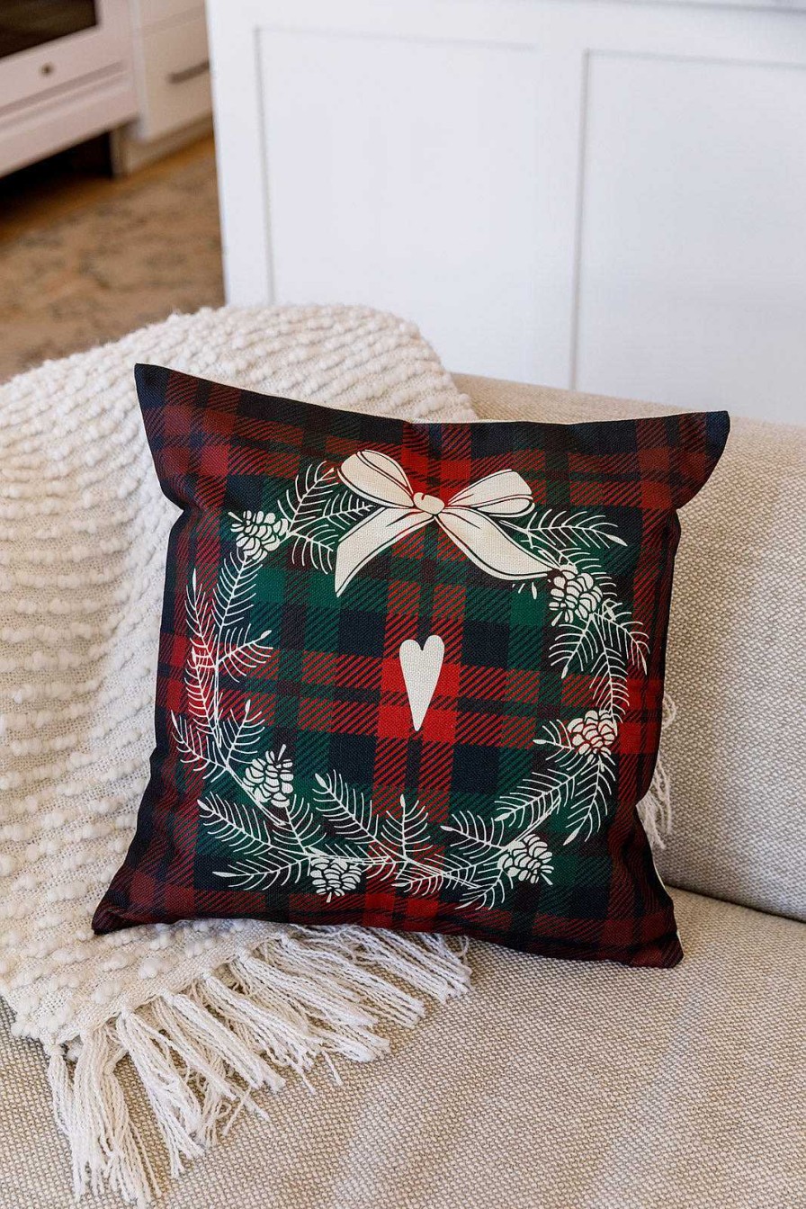 Home Decor LHFourth | Holiday Wreath Pillow Cover (Ships In 1-2 Weeks)