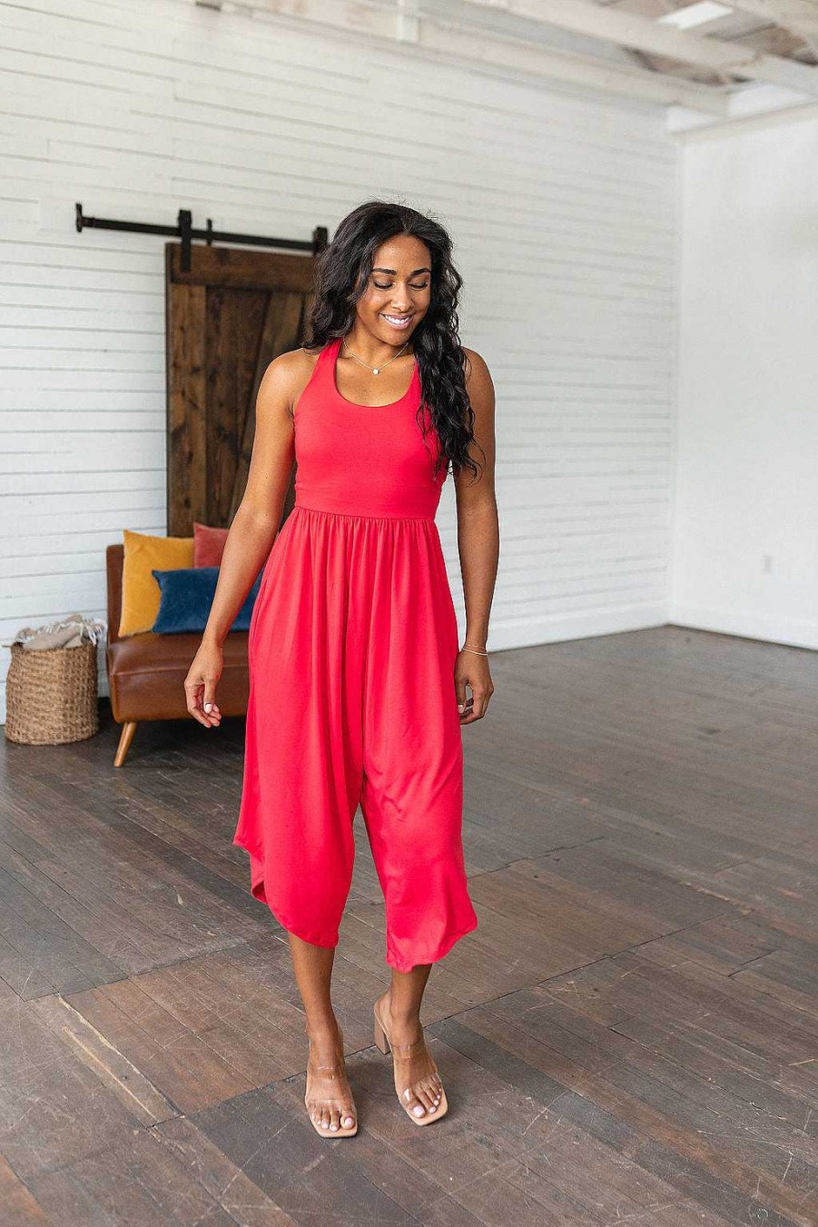 Clothing Ave Shops Rompers & Jumpsuits | Good Idea Jumpsuit In Red