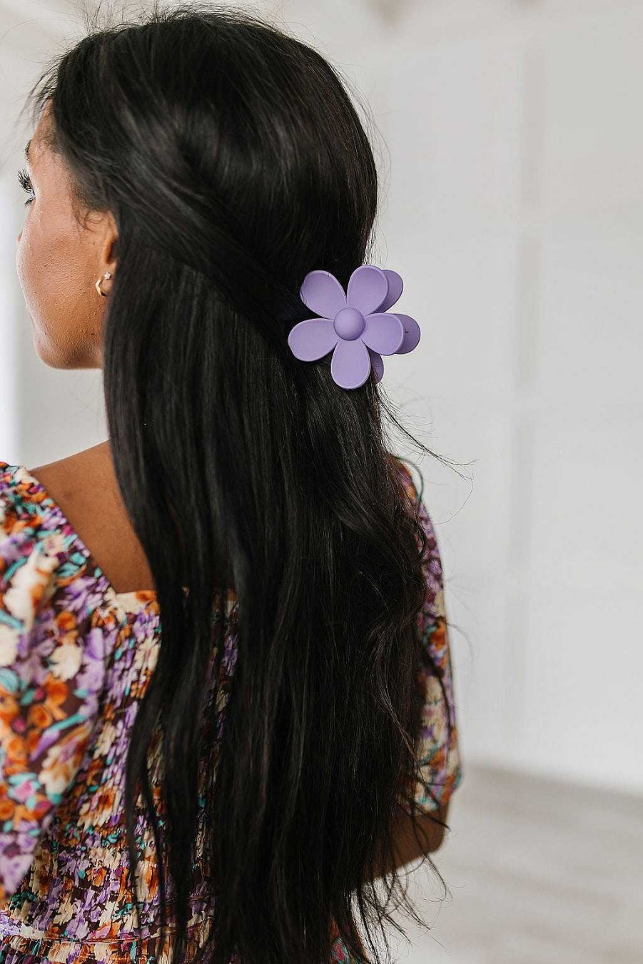 Accessories Ave Shops Hair Ties & Clips | Daisy Claw In Lavender (Ships In 1-2 Weeks)