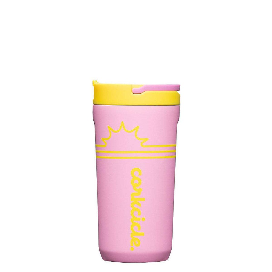 Home Decor Corkcicle | Sunny Pink 12 Oz Stainless Steel Kids Cup By Corkcicle