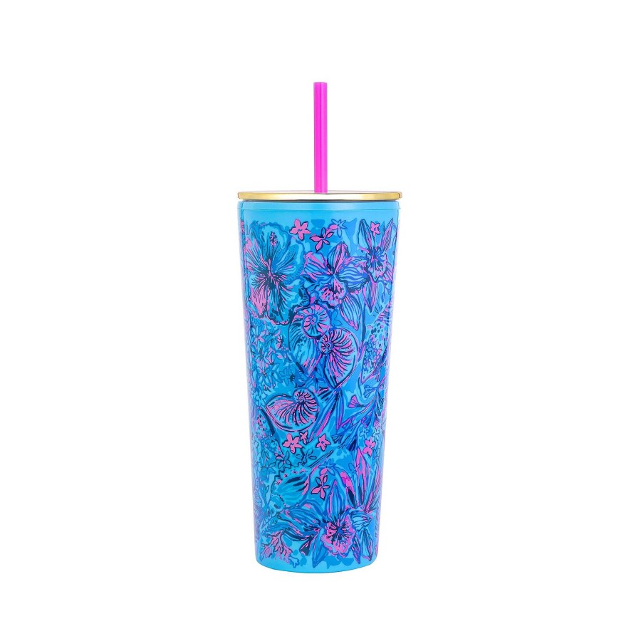 Home Decor Lifeguard Press | Tumbler With Straw By Lilly Pulitzer - Shells N Bells