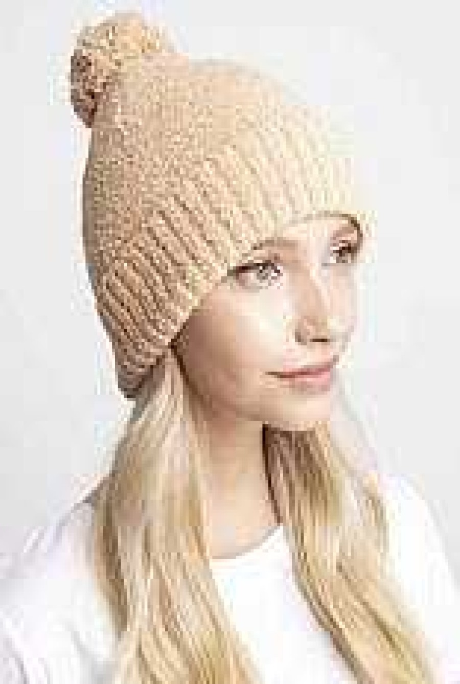 Accessories Prep Obsessed JTC Beanies | Cozy Solid Pom Pom Beanie - Camel