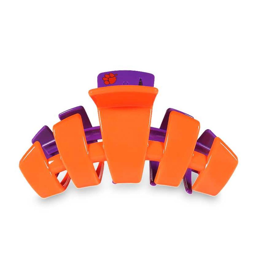 Accessories Teleties Hair Ties & Clips | Large Teleties Claw Clip - Clemson University