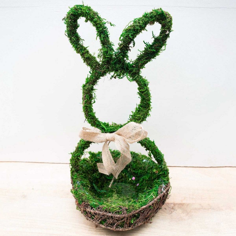 Home Decor The Royal Standard | Moss Bunny Basket Decor