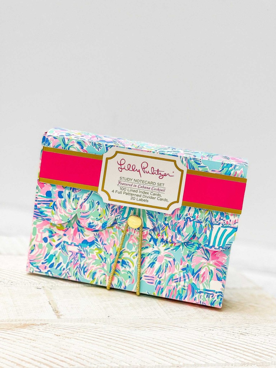 Home Decor Lilly Pulitzer | Study Notecard Set In Cabana Cocktail By Lilly Pulitzer