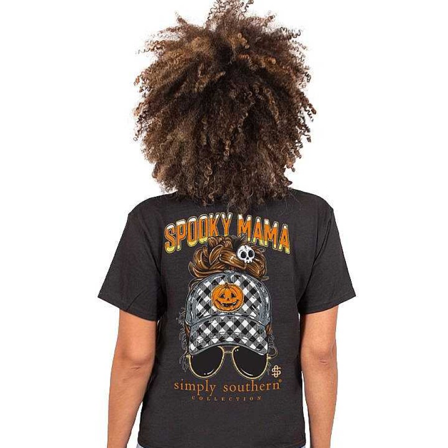 Clothing Simply Southern Preppy Tees | Spooky Mama' Short Sleeve Tee By Simply Southern