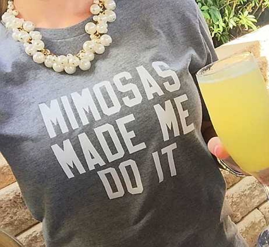 Clothing Prep Obsessed GT Preppy Tees | Mimosas Made Me Do It Signature Tee