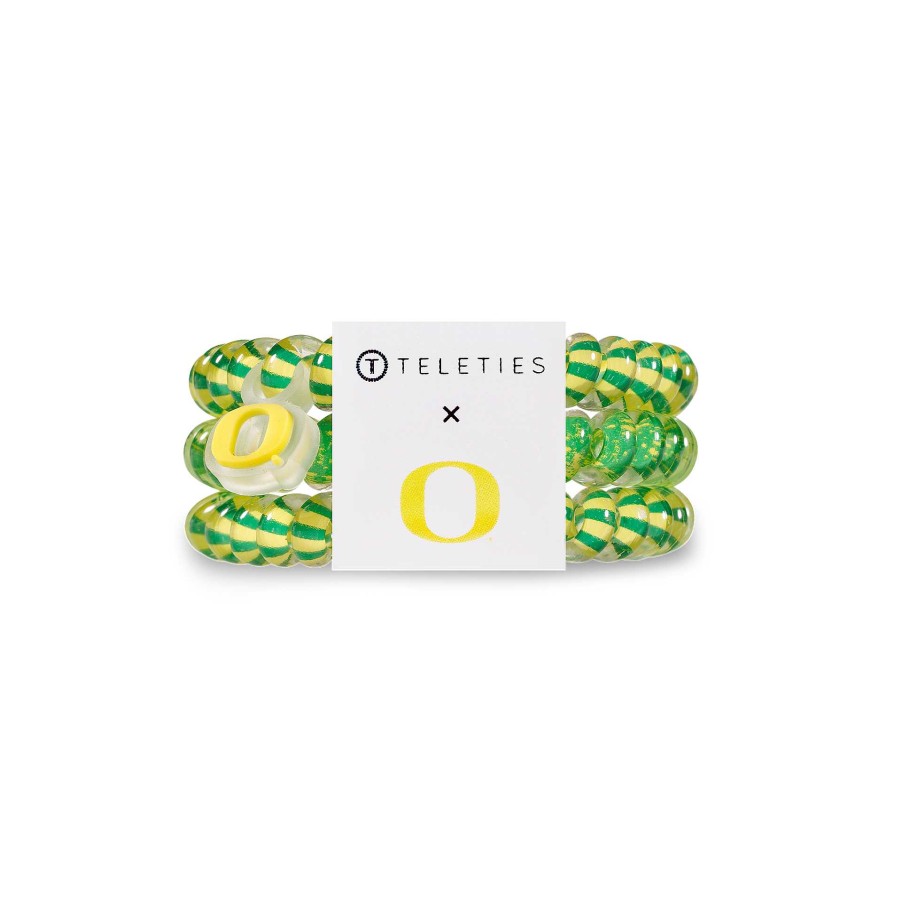 Accessories Teleties Hair Ties & Clips | Teleties Hair Tie - Small Band Pack Of 3 - University Of Oregon