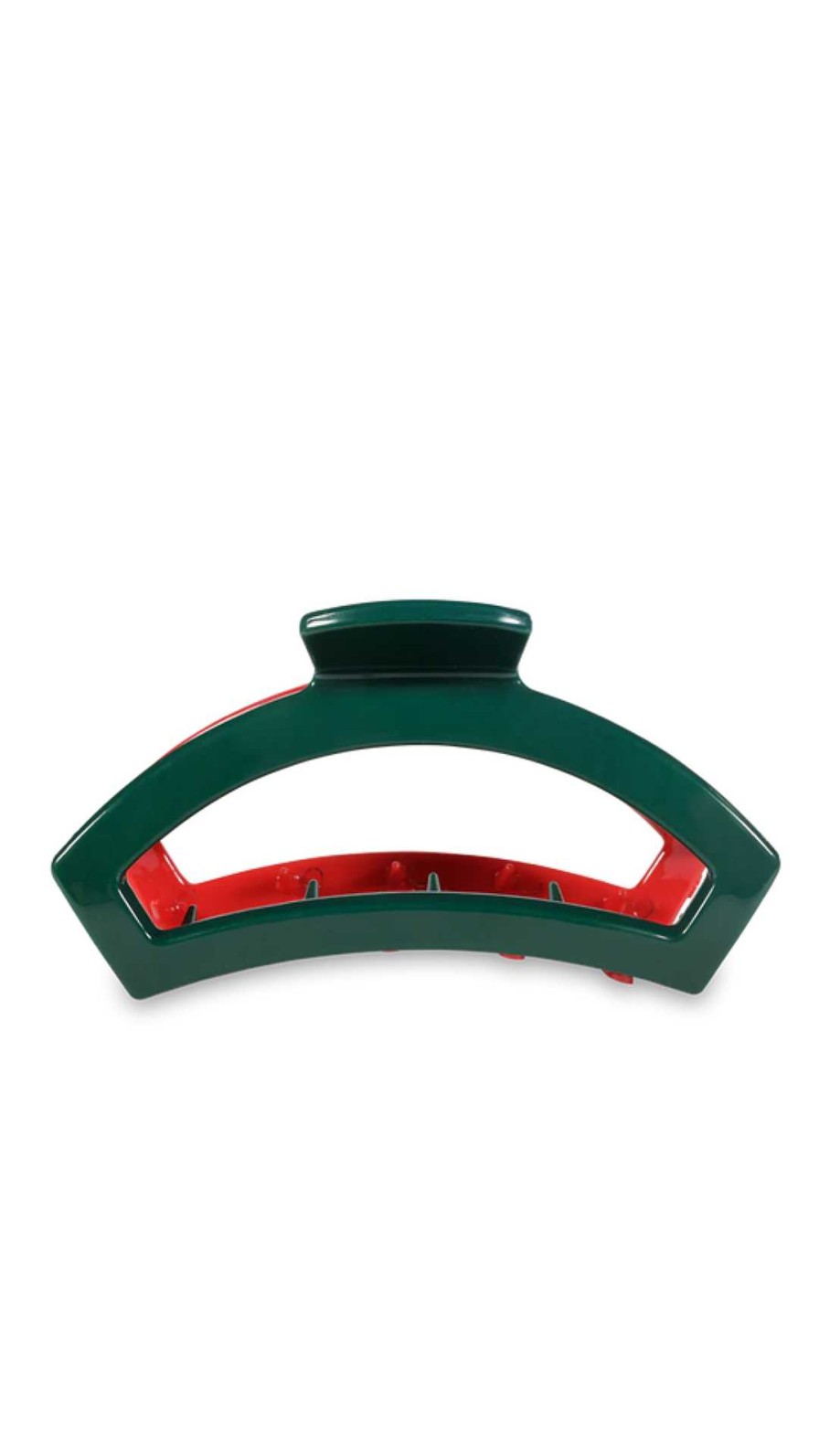 Accessories Teleties Hair Ties & Clips | Large Teleties Open Claw Clip - Red And Green