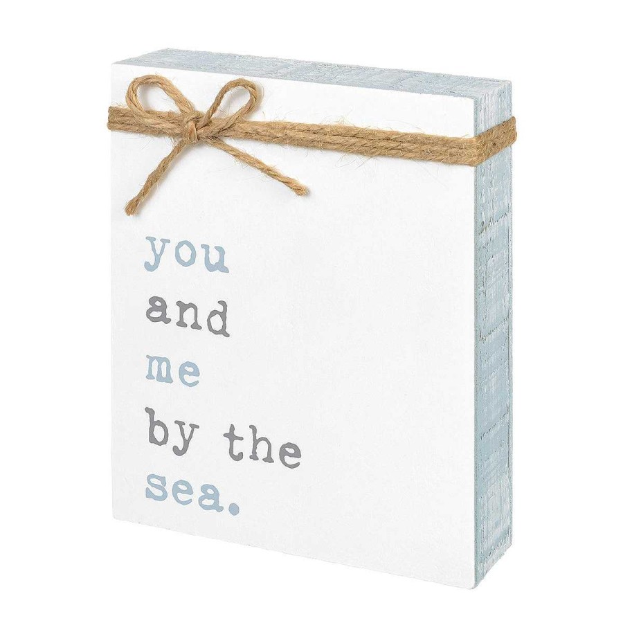 Home Decor Collins | You And Me By The Sea' Block Sign