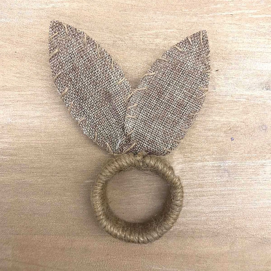 Home Decor The Royal Standard | Burlap Bunny Ears Napkin Ring