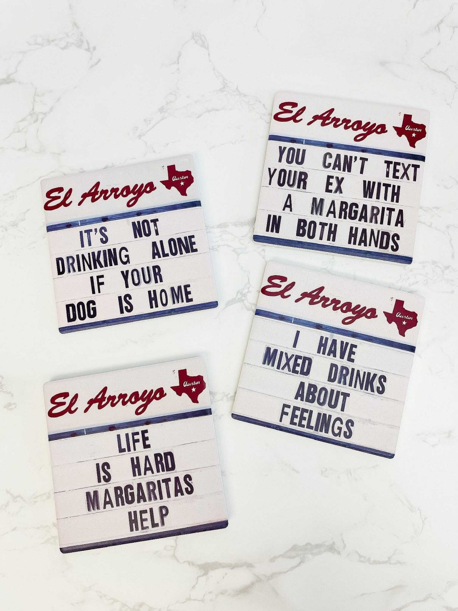 Home Decor El Arroyo | Mixed Drinks Marquee Coaster Set