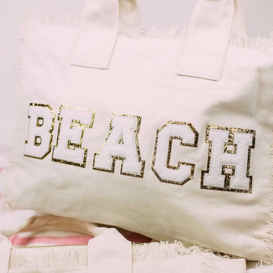 Accessories KENZKUSTOMZ Tote Bags | Beach' Fringe Canvas Tote