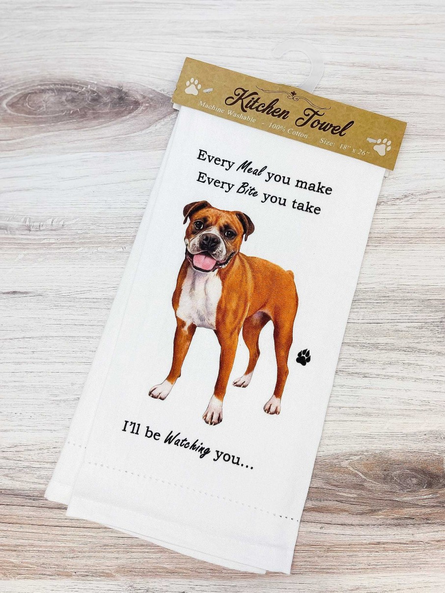 Home Decor E&S Pets | Boxer Kitchen Towel