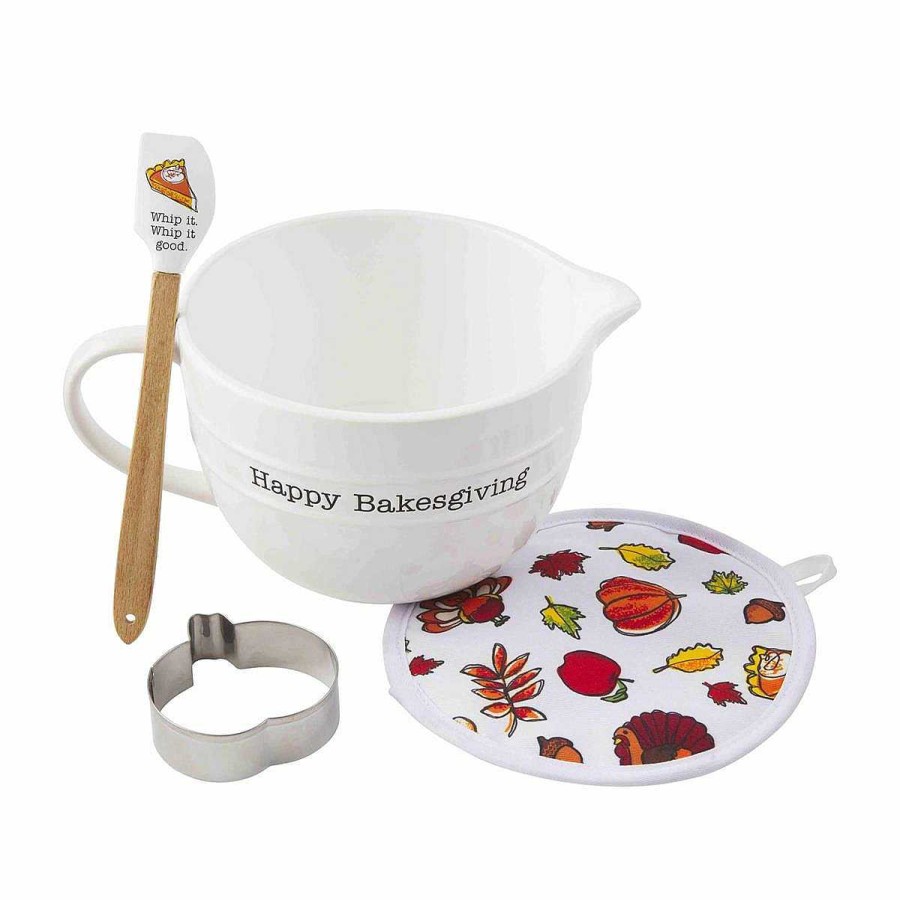 Home Decor Mud Pie | Thanksgiving Mixing Bowl Set By Mud Pie