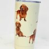 Home Decor E&S Pets | Red Dachshund Stainless Steel Tumbler