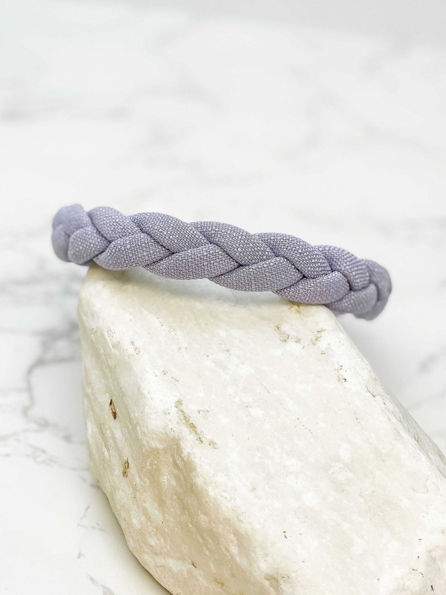 Accessories Prep Obsessed FC Headbands | Textured Braid Headband - Lavender