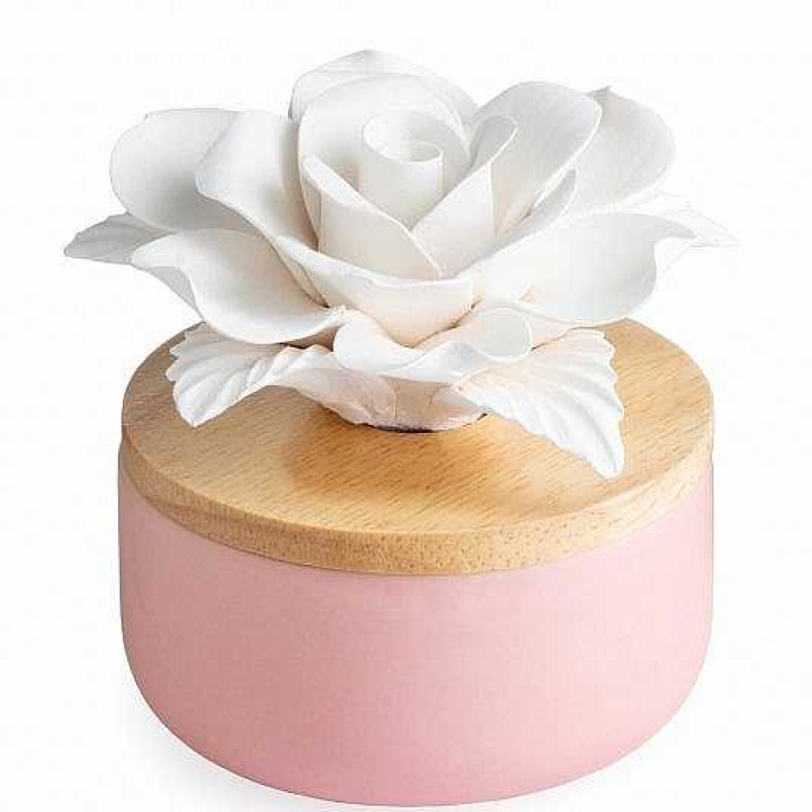 Home Decor Candle Warmers Etc | Rose Porcelain Passive Diffuser