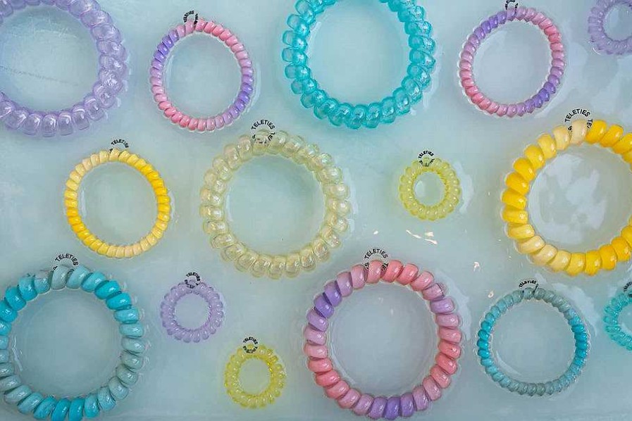 Accessories Teleties Hair Ties & Clips | Teleties Hair Tie - Small Band Pack Of 3 - Sunshine