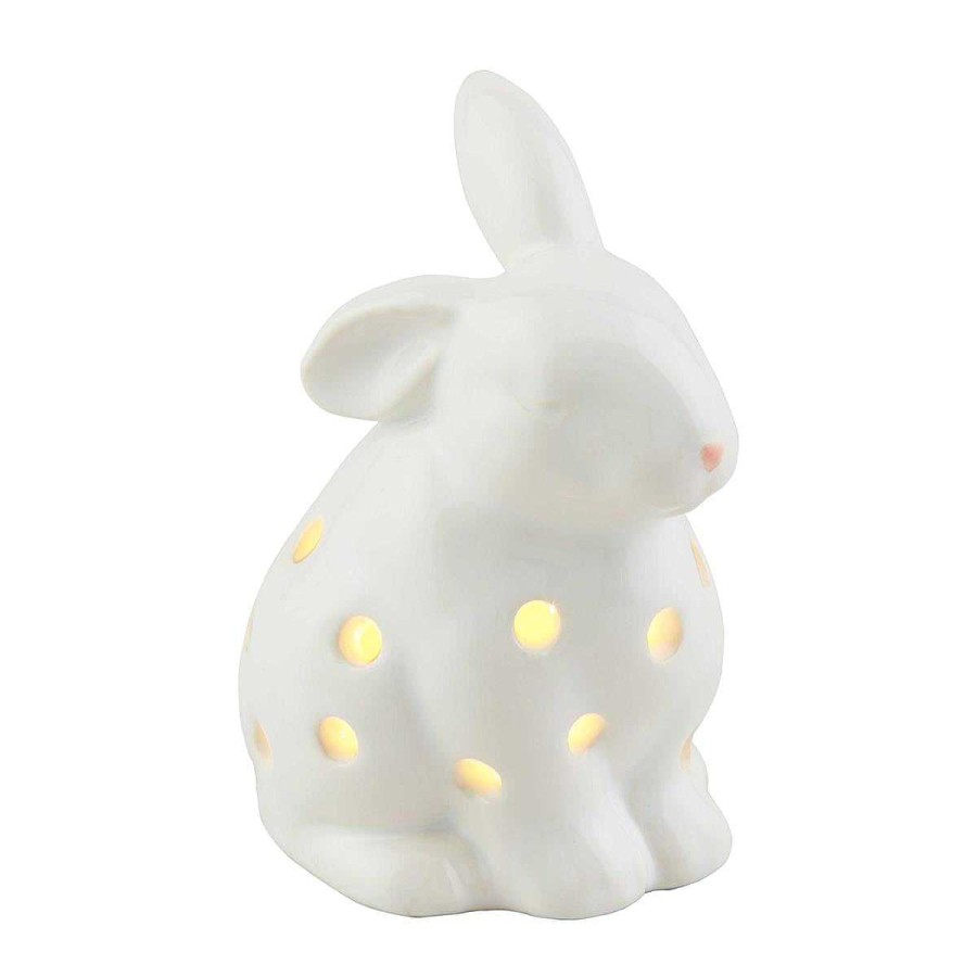 Home Decor Mud Pie | Bunny Light-Up Sitter By Mud Pie